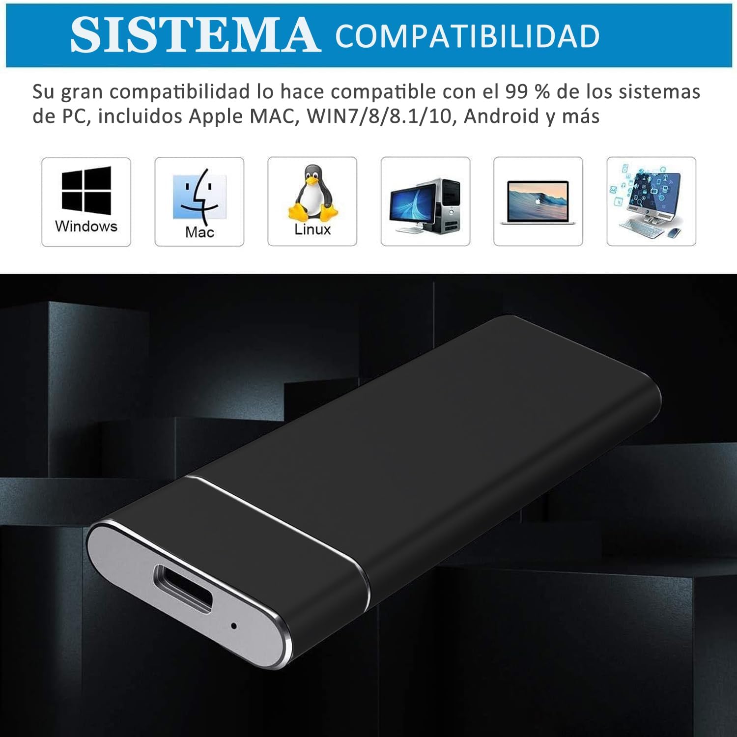 YEBGAHJ DISCO DURO PORTÁTIL 4TB