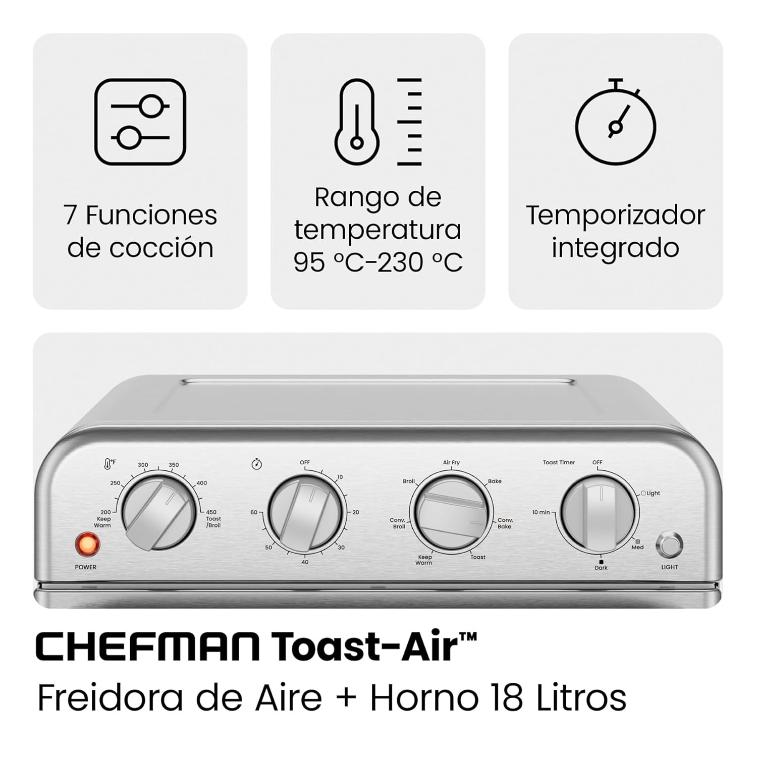 CHEFMAN HORNO + FREIDORA DE AIRE