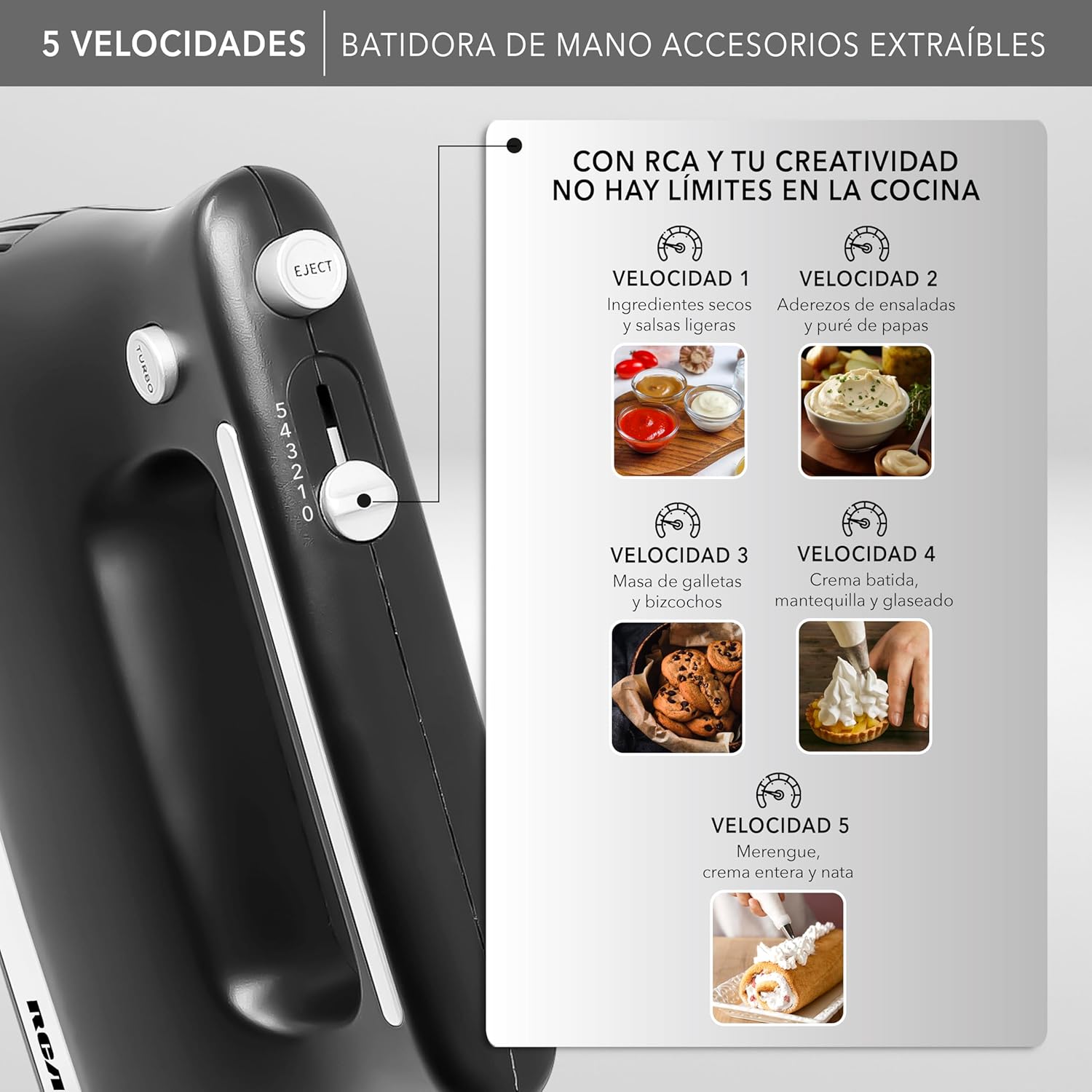 RCA BATIDORA DE MANO RC‑72