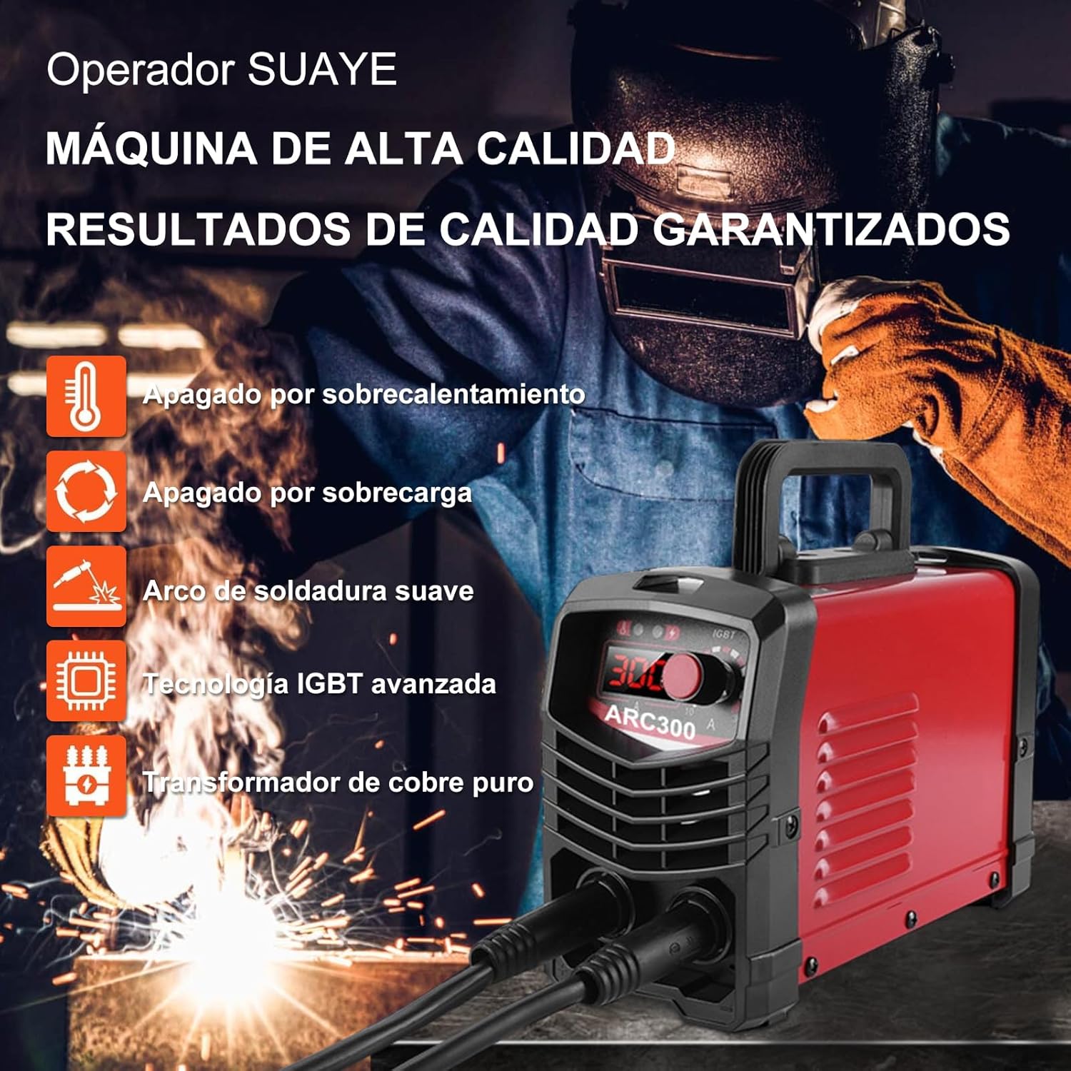 SOLDADORA INVERSORA 300A PORTÁTIL